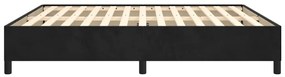 Estrutura de cama sem colchão 180x200 cm veludo preto