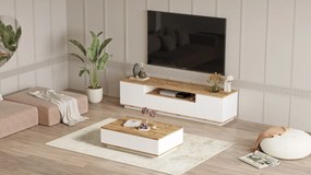 Conjunto de Mobiliário de Sala FR17 – Pinho Atlântico Branco – TV 180x