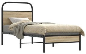 Estrutura cama s/ colchão derivados de madeira carvalho fumado