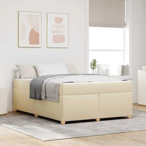vidaXL Estrutura da Cama Outros Creme 140 x 200 cm tecido