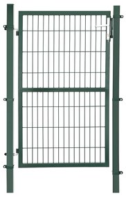 Portão de jardim SONGMICS GGD200L em aço galvanizado, robusto e durável, com fechadura e chave. Dimensões: 150 x 106 cm, verde.