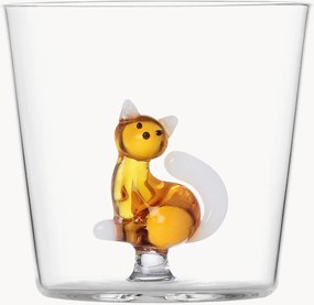 Copo em vidro de borossilicato artesanal Tabby Cat