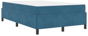 vidaXL Estrutura da Cama com colchão Azul Escuro 120 x 200 cm tecido