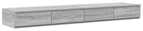 Caixas de Cama vidaXL Cinza Sonoma 140x36,5x16,5 cm Madeira de engenha
