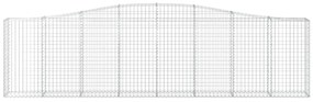 Cestos gabião arqueados 4pcs 400x30x100/120cm ferro galvanizado