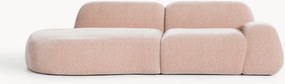 Módulo com chaise longue em teddy Wolke (3 lugares)