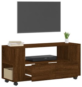 Móvel de TV 102x34,5x43 cm derivados de madeira carvalho castanho