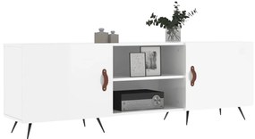 Móvel de TV 150x30x50 cm derivados de madeira branco brilhante