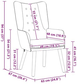 Cadeira Relaxante vidaXL Veludo Rosa
