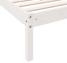 Cama extra longa sem colchão 80x210 cm pinho maciço branco