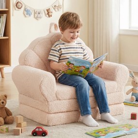 Sofá dobrável 2 em 1 em forma de concha para crianças, convertível em cama com braços, capa removível e base antiderrapante, para maiores de 3 anos, b