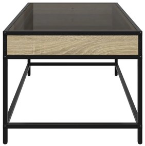 Mesa de centro luzes LED Infinity 70x50x41 cm carvalho sonoma