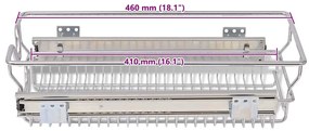 Cestos de arame extraíveis 2 pcs 300 mm prateado