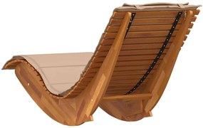 Espreguiçadeiras Balançantes com Almofadas 2 pcs Madeira Sólida de Acá