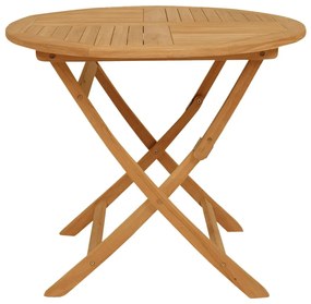5 pcs conjunto de jantar p/ jardim madeira de teca maciça