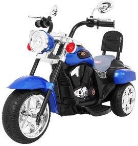 Mota elétrica para crianças 6V, NightBike Chopper 1,5 a 4,5 anos Azul