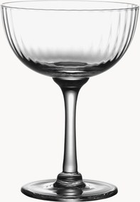 Taças de champanhe em cristal artesanal Ripple, conjunto de 4