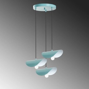 Chandelier Eger – Turquesa – Diâmetro 50 cm