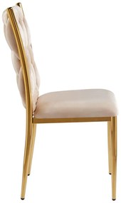 Cadeira Wiwen Golden Veludo - Beige