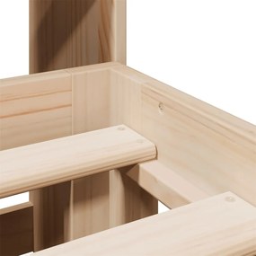 Cama com estante sem colchão 135x190 cm pinho maciço