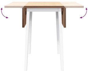 Mesa de jantar madeira seringueira maciça branco