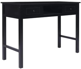 Secretária 108x45x76 cm madeira de paulownia maciça preto
