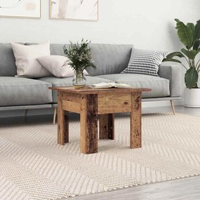 vidaXL Mesa de centro Madeira antiga 55 x 55 x 42 cm
