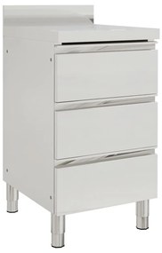 vidaXL Armário de cozinha comercial com 3 gavetas 50x60x96 cm