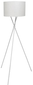 Candeeiro de chão suporte alto com abajur branco