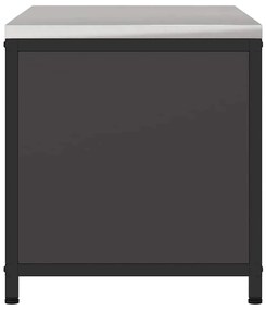 Armário de Armazenamento para Cozinha Preto 60 x 50 x 92 cm Aço