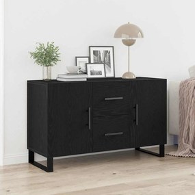 Sideboard vidaXL Preto Carvalho 100x36x60 cm Madeira de Engenharia