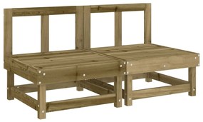 Sofás de centro com almofadões 2 pcs pinho impregnado