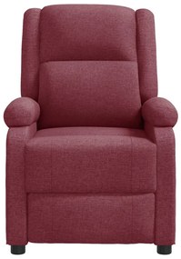 Poltrona reclinável tecido vermelho tinto