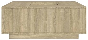 Mesa de centro 100x100x40 cm derivados madeira carvalho sonoma