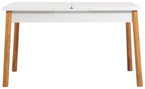 Mesa de Jantar Extensível Santiago – Pinho Atlântico Branco – 120/153