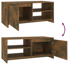 Mesa de centro 102x50x45 cm derivados madeira carvalho fumado