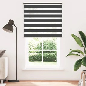 Estore de rolo 120 x 230 cm, linhas de zebra / Preto