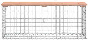 Banco jardim design gabião 103x31,5x42cm madeira douglas maciça