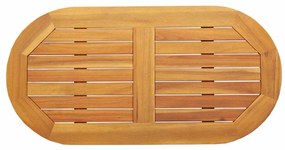 Tampo de Mesa 90x45x2,2 cm Oval de Madeira Sólida de Acácia