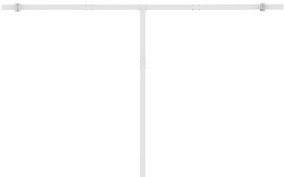 Toldo retrátil manual independente 450x300 cm azul e branco