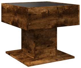 Mesa de centro c/ LEDs 50x50x45 madeira processada