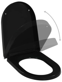 Tampo de sanita fecho suave com design remoção rápida preto