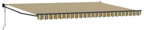 Toldo Retrátil Automático Verde e Amarelo 500 x 300 cm