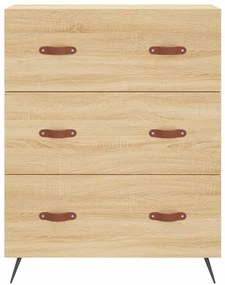 Armário alto 69,5x34x180 cm derivados de madeira cor sonoma
