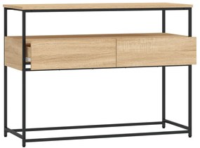 Mesa consola 100x40x75 cm derivados de madeira carvalho sonoma