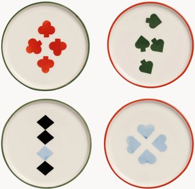 Pratos de sobremesa pintados à mão Deck, conjunto de 4