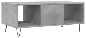 Mesa de centro 90x50x36,5 cm derivados madeira cinzento cimento