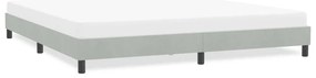 vidaXL Estrutura de cama sem colchão 180x220 cm veludo cinzento-claro