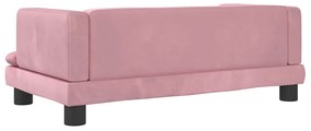 Cama para cães 80x45x30 cm veludo rosa