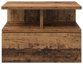 Criado-mudo Flutuante Madeira Antiga 40x31x27 cm Madeira de Engenharia